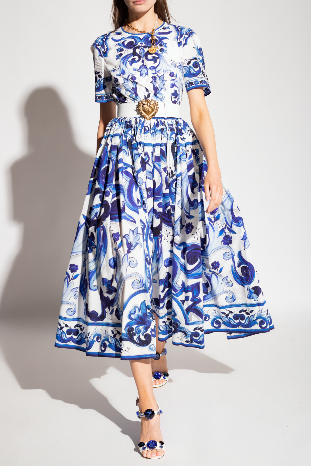 Dolce and gabbana 2025 blue and white dress